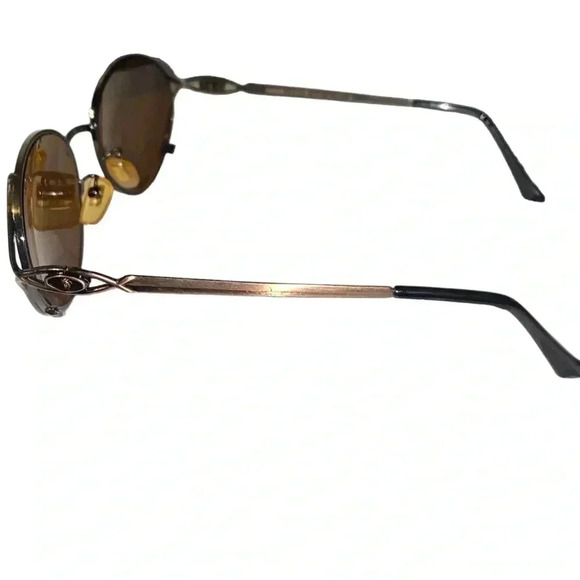 Vintage 1990\'s Versace Medusa Wire Rimmed Aviator Bronze Sunglasses main image 8